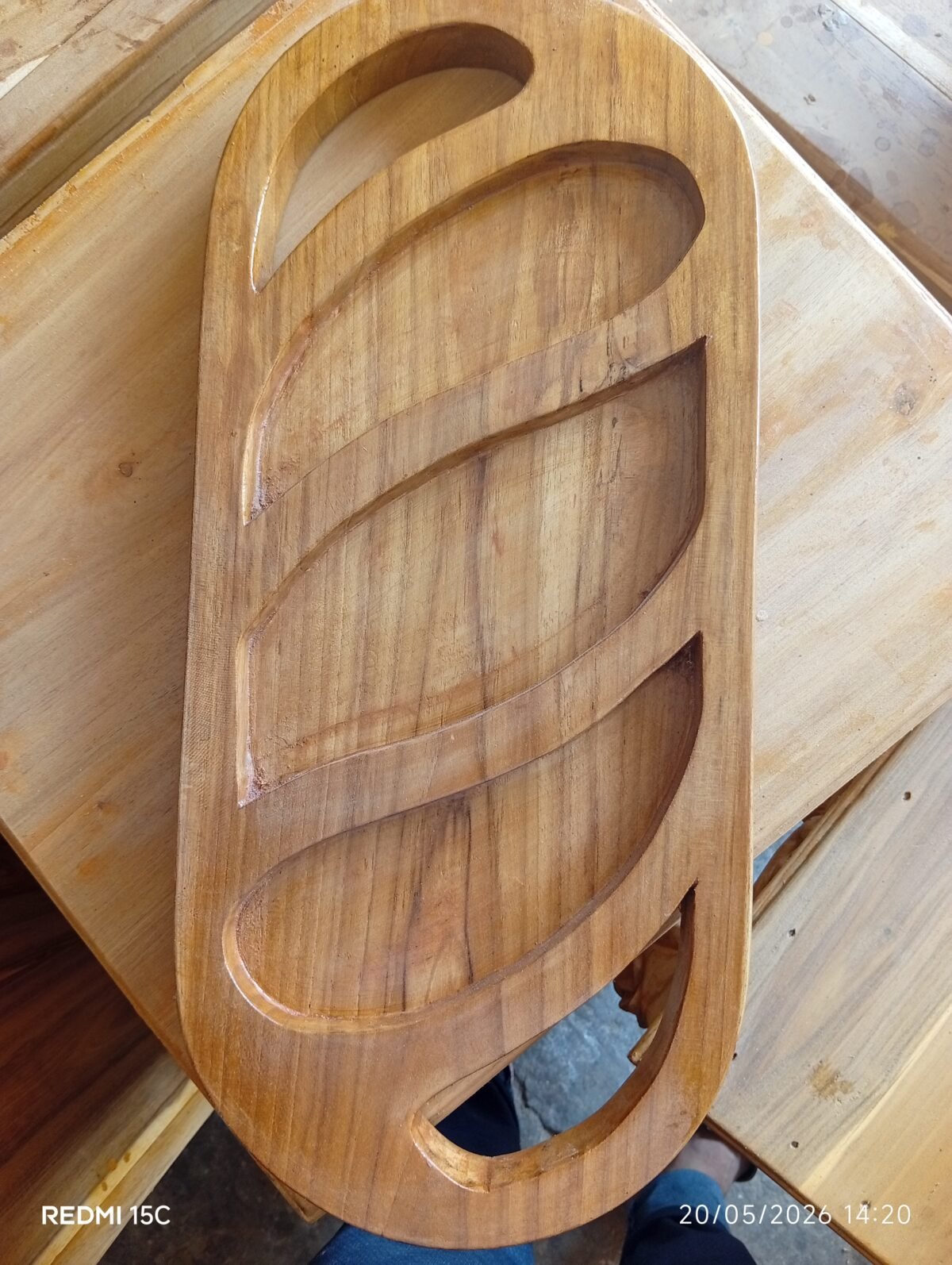 Handmade Teak Wood Decorative Lattice Panel - Image 4