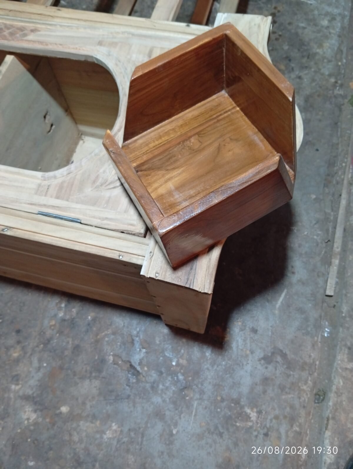 Premium Teak Wood Square Storage Tray - Image 2