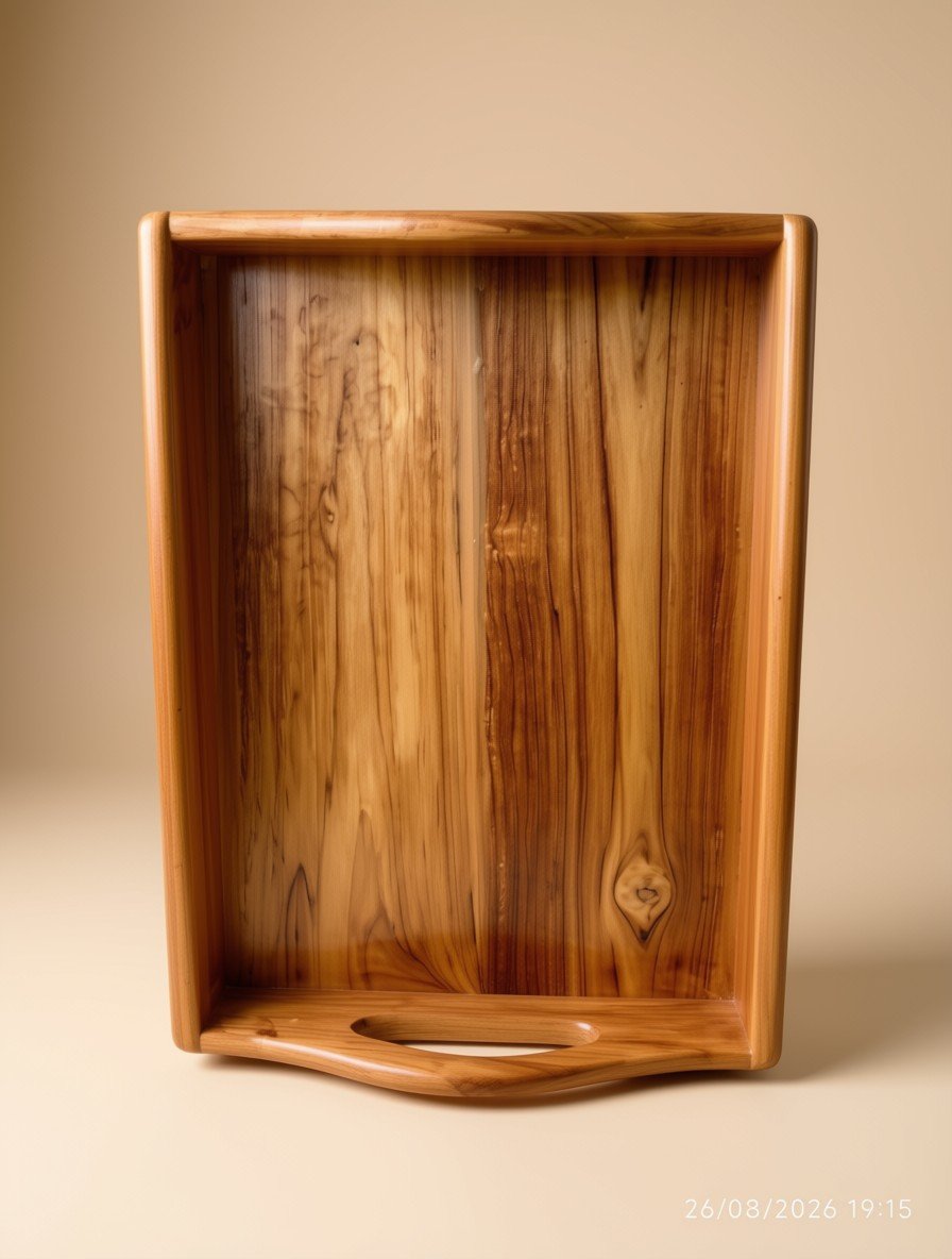 Wooden Serving Board Premium Handmade Teak Wooden Serving & Cutting Board - Image 1